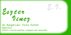 eszter vincz business card